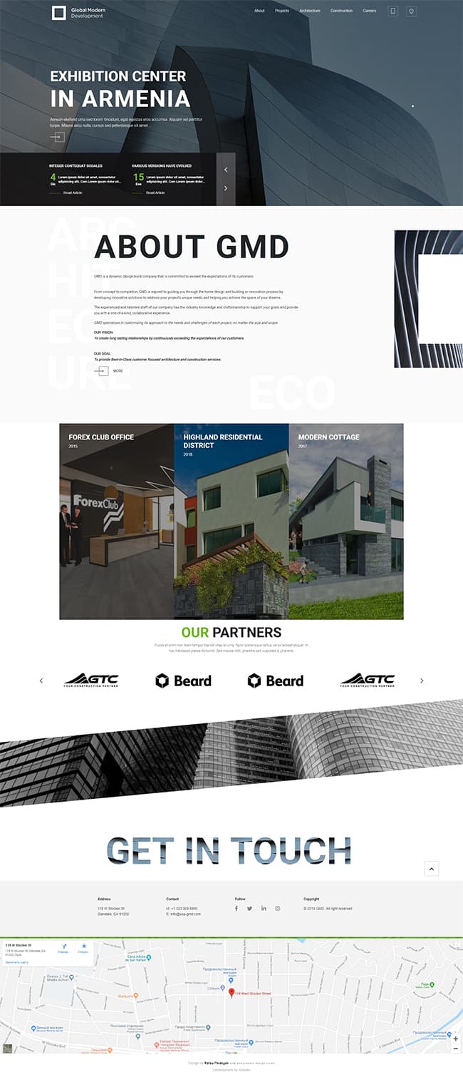 Construction company website